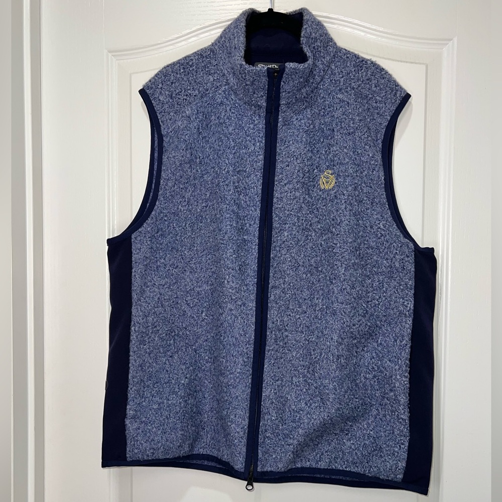 Sage Valley Golf Collection Straight Down Full Zip Textured Vest Size Large